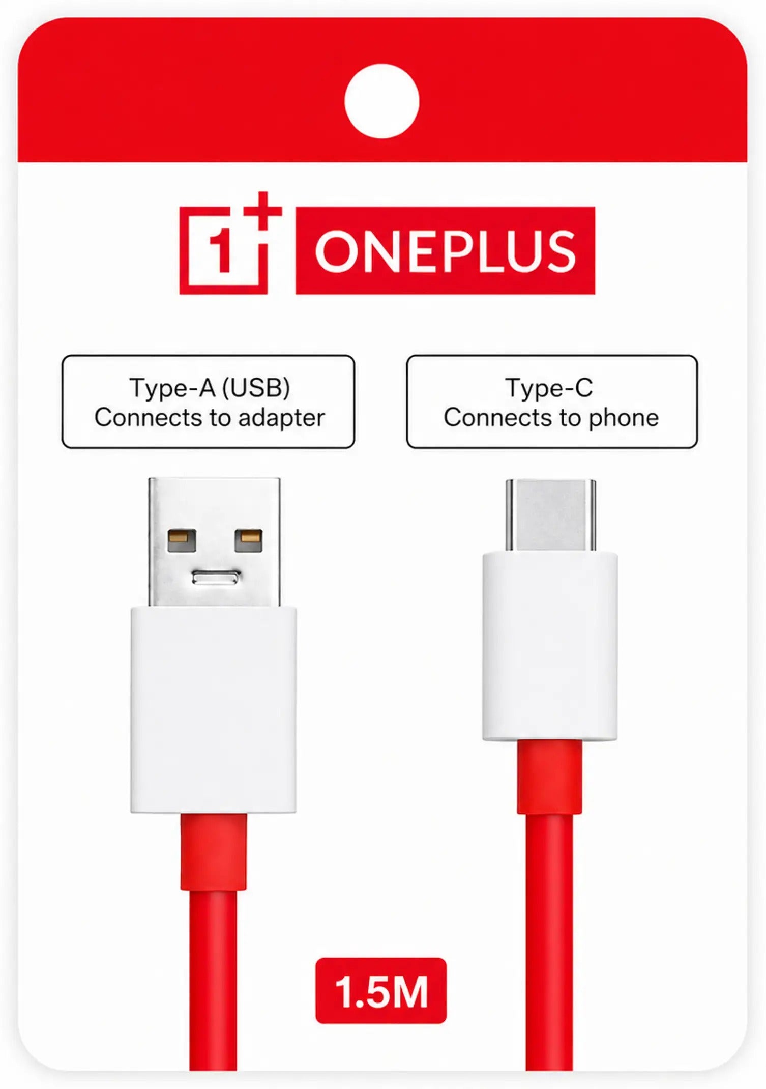 OnePlus USB Type C Cable(Compatible with Mobie, Tablet, oneplus wireless Neckbands, Laptop, Computer, Power Bank)USB Type A To USB Type C